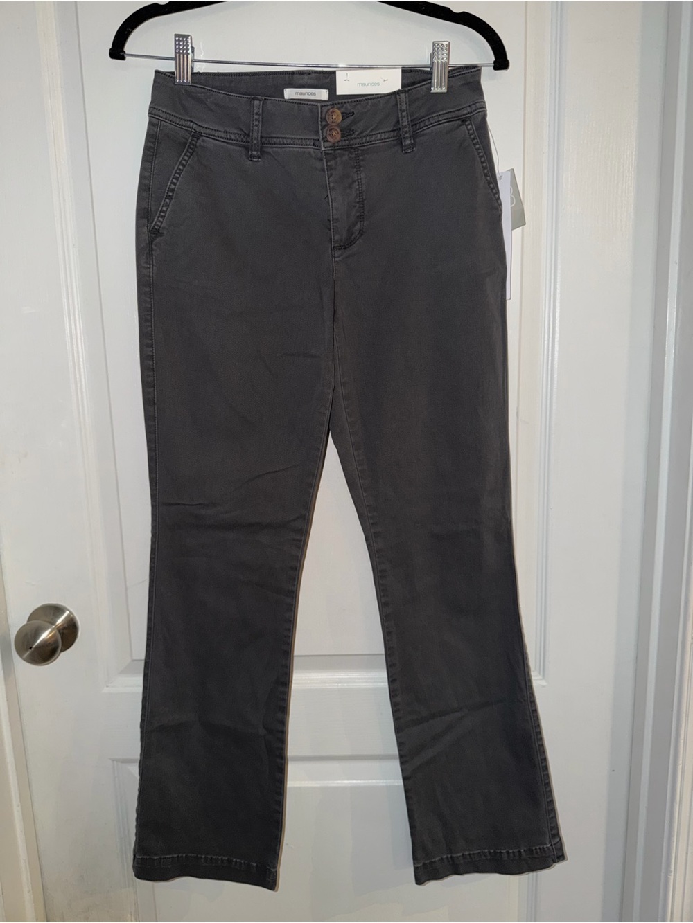 Maurices grey boot chinos, NWT